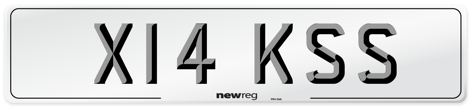 X14 KSS Number Plate from New Reg